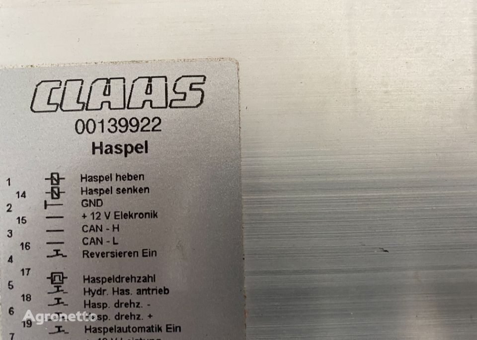 Claas Haspel 00139922 mašina za namotavanje za Claas LEXION  kombajna za žito